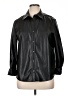 J. McLaughlin 100% Polyurethane Black 3/4 Sleeve Button-Down Shirt Size XL - photo 1