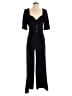 Black Halo Solid Black Jumpsuit Size 8 - photo 1