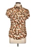 Michael 100% Silk Floral Brown Blouse Size 10 - photo 1