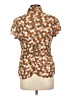 Michael 100% Silk Floral Brown Blouse Size 10 - photo 2