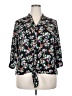 Elementz Floral Black 3/4 Sleeve Blouse Size 2X - photo 1
