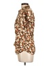 Michael 100% Silk Floral Brown Blouse Size 10 - photo 5