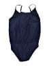 Gap Solid Blue One Piece Swimsuit Size L - photo 2
