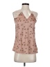 ALLSAINTS 100% Polyester Pink Tan Sleeveless Blouse Size 4 - photo 1