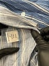Emily Daniels 100% Rayon Stripes Blue Long Sleeve Button-Down Shirt Size L - photo 8