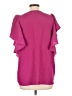 Eclair 100% Polyester Pink Short Sleeve Blouse Size L - photo 2