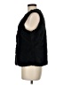 Yest 100% Polyester Black Faux Fur Vest Size 8 - photo 5