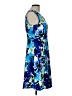 Connected Apparel Print Blue Casual Dress Size 12 - photo 4