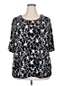 By Design Black Short Sleeve Blouse Size 2X - photo 1