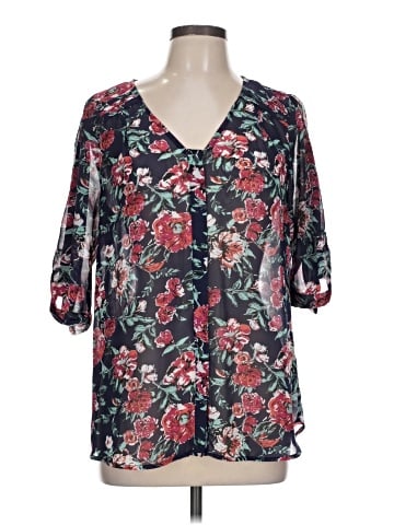 Skies Are Blue 3/4 Sleeve Blouse (view 1)