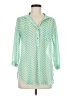 Xtaren Chevron-herringbone Green 3/4 Sleeve Blouse One size - photo 1