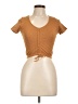 Forever 21 Brown Short Sleeve Top Size L - photo 1
