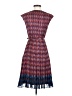 Halogen 100% Polyester Chevron-herringbone Burgundy Casual Dress Size 4 (petite) - photo 2