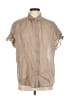 Closed Tan Gray Short Sleeve Button-Down Shirt Size M - photo 1
