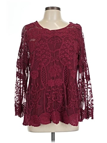 Ultra Pink 3/4 Sleeve Blouse (view 1)