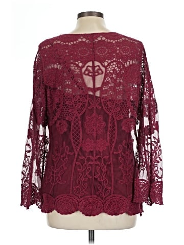 Ultra Pink 3/4 Sleeve Blouse (view 2)