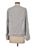 Splendid Stripes Blue Silver Long Sleeve Blouse Size XS - photo 2