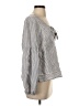 Splendid Stripes Blue Silver Long Sleeve Blouse Size XS - photo 4