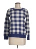 Ann Taylor LOFT Outlet 100% Cotton Checkered-gingham Blue Pullover Sweater Size M - photo 1