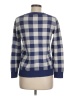 Ann Taylor LOFT Outlet 100% Cotton Checkered-gingham Blue Pullover Sweater Size M - photo 2