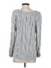 Max Studio Stripes Silver Long Sleeve Blouse Size S - photo 2