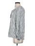 Max Studio Stripes Silver Long Sleeve Blouse Size S - photo 5