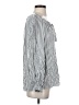 Max Studio Stripes Silver Long Sleeve Blouse Size S - photo 4