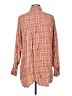 Max Studio 100% Cotton Plaid Orange 3/4 Sleeve Button-Down Shirt Size L - photo 2