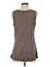 Ecru 100% Rayon Gray Sleeveless Top Size S - photo 2