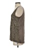 Ecru 100% Rayon Gray Sleeveless Top Size S - photo 5
