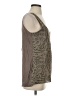 Ecru 100% Rayon Gray Sleeveless Top Size S - photo 4