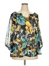 St. John's Bay Teal 3/4 Sleeve Blouse Size 3X - photo 1