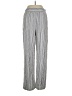 AGB 100% Rayon Stripes Silver Blue Casual Pants Size S - photo 2