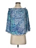 Lilly Pulitzer 100% Rayon Blue 3/4 Sleeve Blouse Size XS - photo 1