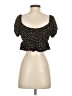 Garage 100% Rayon Black Short Sleeve Blouse Size S - photo 2