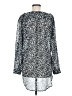 Lumiere Animal Print Silver Long Sleeve Blouse Size M - photo 2