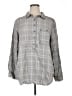 Caffé Marrakesh Houndstooth Gray Long Sleeve Button-Down Shirt Size XL - photo 1