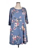 Nine Britton Floral Blue Casual Dress Size 1X - photo 1