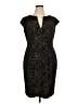 Connected Apparel Graphic Black Cocktail Dress Size 16 - photo 1