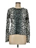 C.D. Petites 100% Acrylic Animal Print Silver Pullover Sweater Size M - photo 1