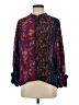 Feathers 100% Cupro Purple Long Sleeve Blouse Size XS - photo 1