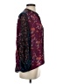 Feathers 100% Cupro Purple Long Sleeve Blouse Size XS - photo 4
