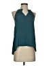 Ann Taylor LOFT 100% Polyester Teal Sleeveless Blouse Size XXS - photo 1