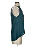 Ann Taylor LOFT 100% Polyester Teal Sleeveless Blouse Size XXS - photo 4