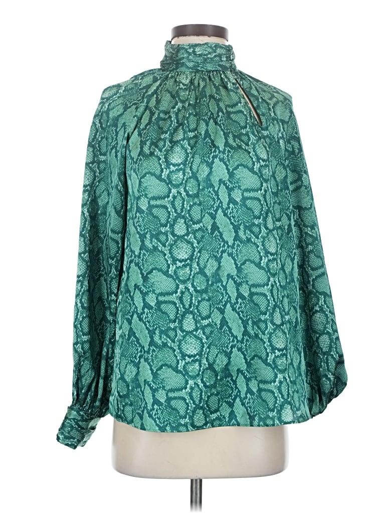 Pre-owned Sugar Lips Long Sleeve Blouse In Teal