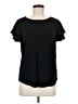 Adrianna Papell Black Short Sleeve Top Size M - photo 1