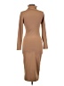 Unbranded Solid Tan Casual Dress Size M - photo 2