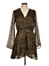 MNG 100% Polyester Animal Print Brown Cocktail Dress Size 6 - photo 1