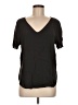 H&M 100% Viscose Black Short Sleeve Blouse Size 8 - photo 1