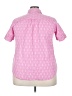 Roaman's 100% Cotton Print Pink Short Sleeve Button-Down Shirt Size 22 - photo 2